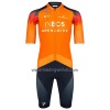 Set Fietsshirt + Korte Koersbroek 2023 INEOS Grenadiers Oranje Donkerblauw